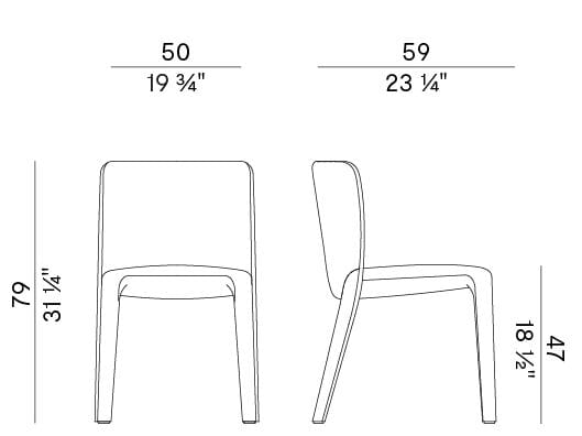 Мягкий стул из ткани Potocco ARCH-00127511 - Вид №3