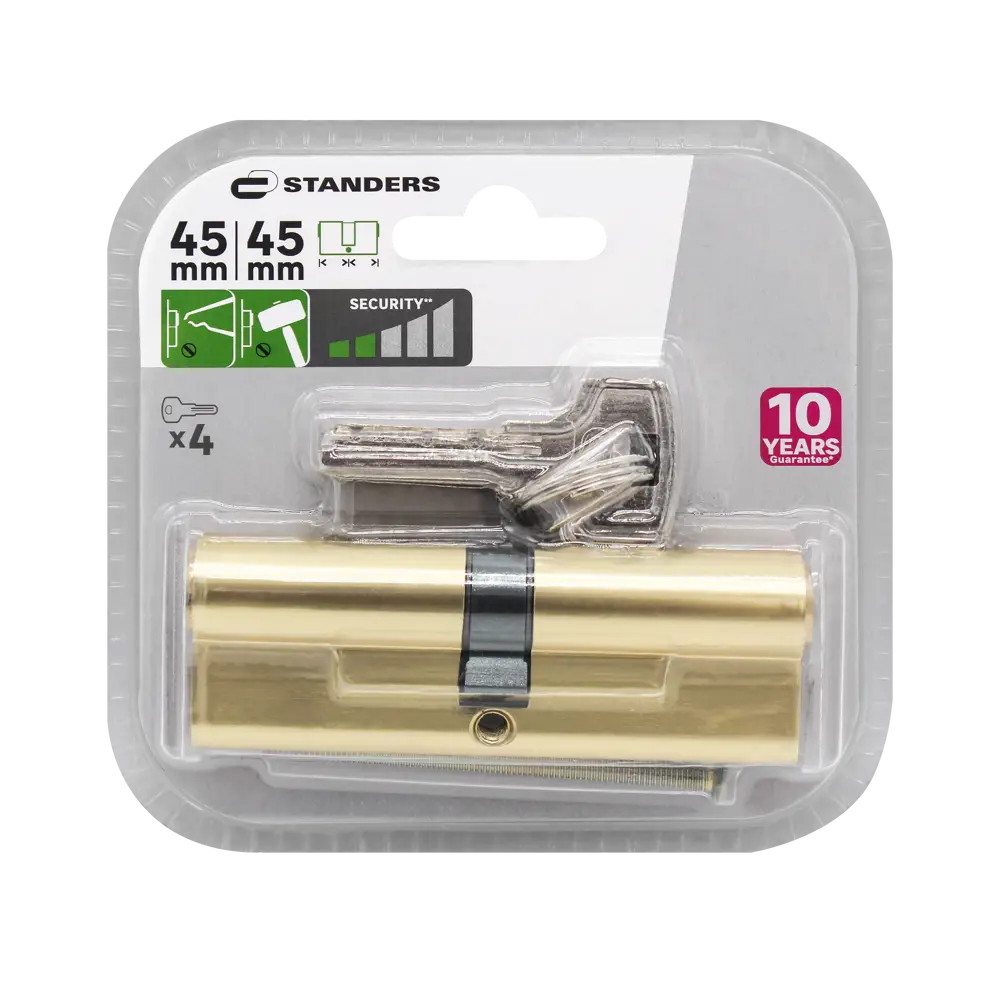 Цилиндр дверной Standers TTAL1-4545GD с защитой от взлома 82625317 STLM-0032191 - Вид №2