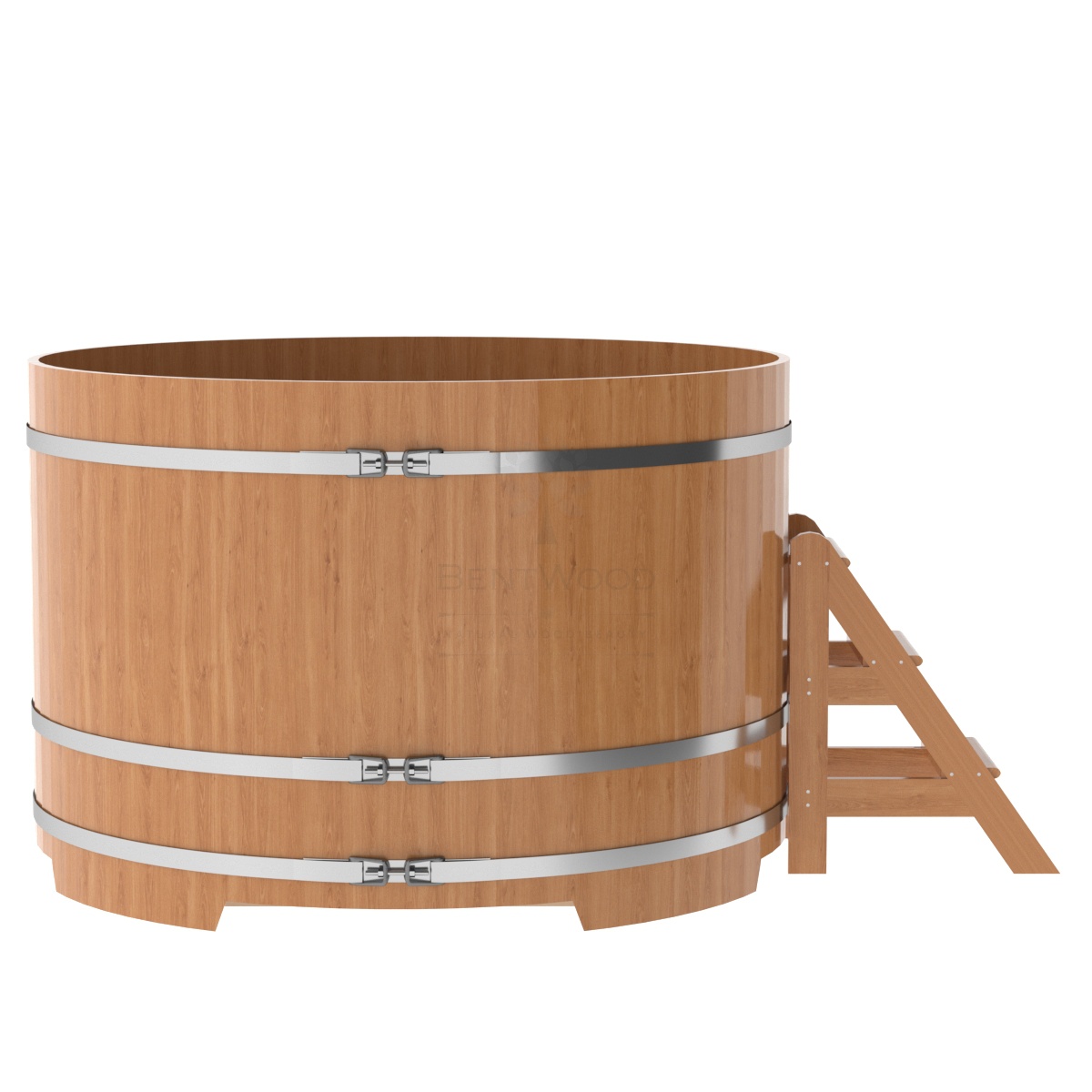 1339 Купель круглая из дуба d=1,80х1,2 натуральная Alyarus  - Вид №2