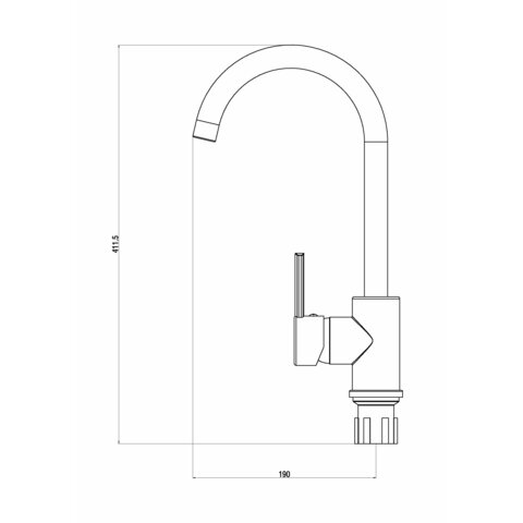 Orange OneLife P04-001cr Полимерный смеситель для кухни, цвет: хром Хром sun-id-1517137 - Вид №3