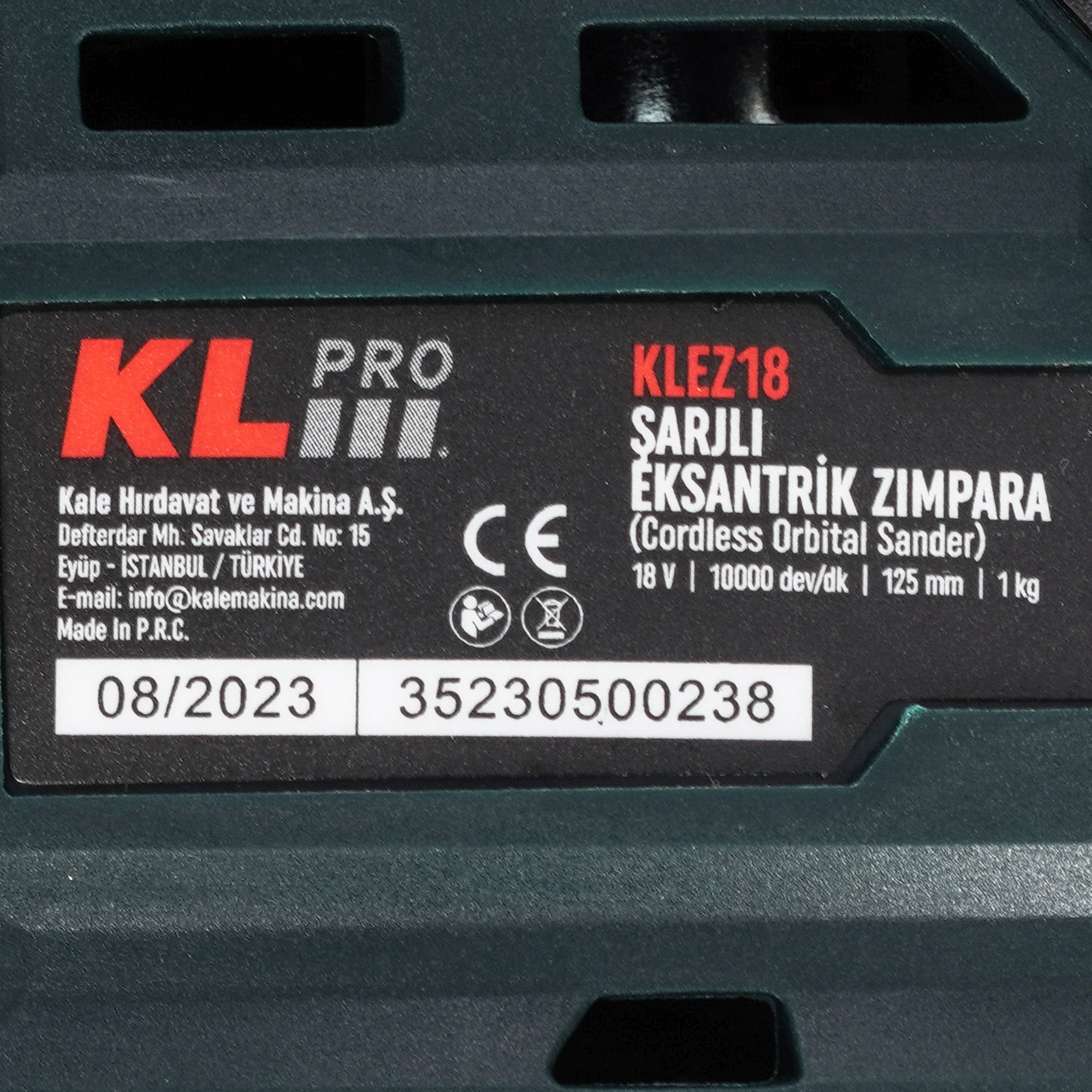 Эксцентриковая шлифмашинка KLPRO KLEZ18-20 9176536 STDN-0050310 - Вид №5