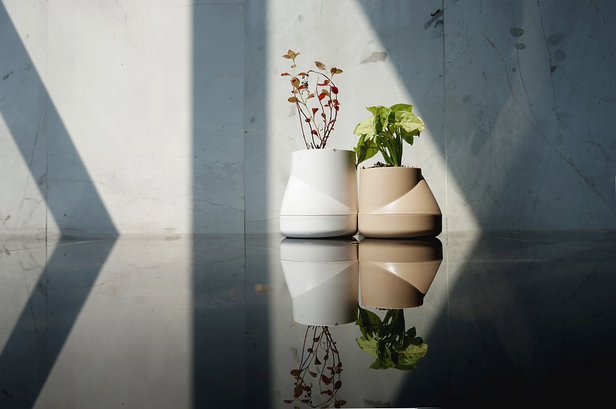 QLX20002-WH Горшок цветочный hill pot, большой, белый Qualy  - Вид №5