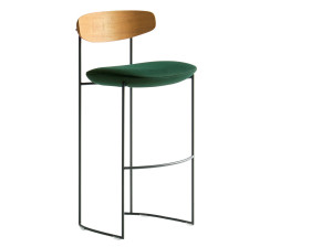 Садовая ткань и металлический высокий стул со спинкой