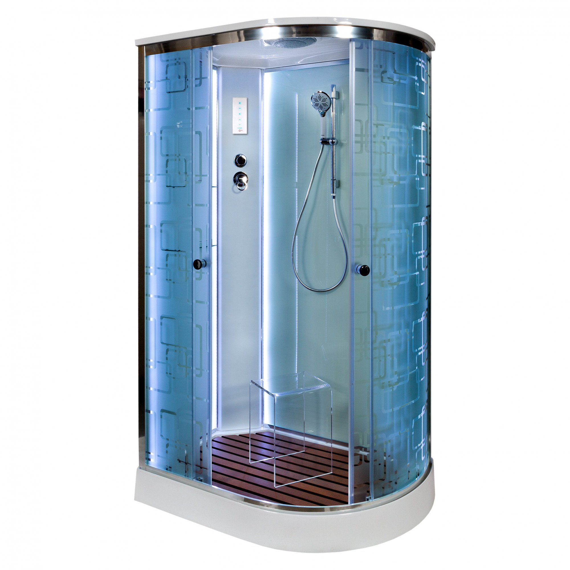 ЕМ4515 LED с гм. Душевая кабина DETO Серия EM ЕМ1512 L LED