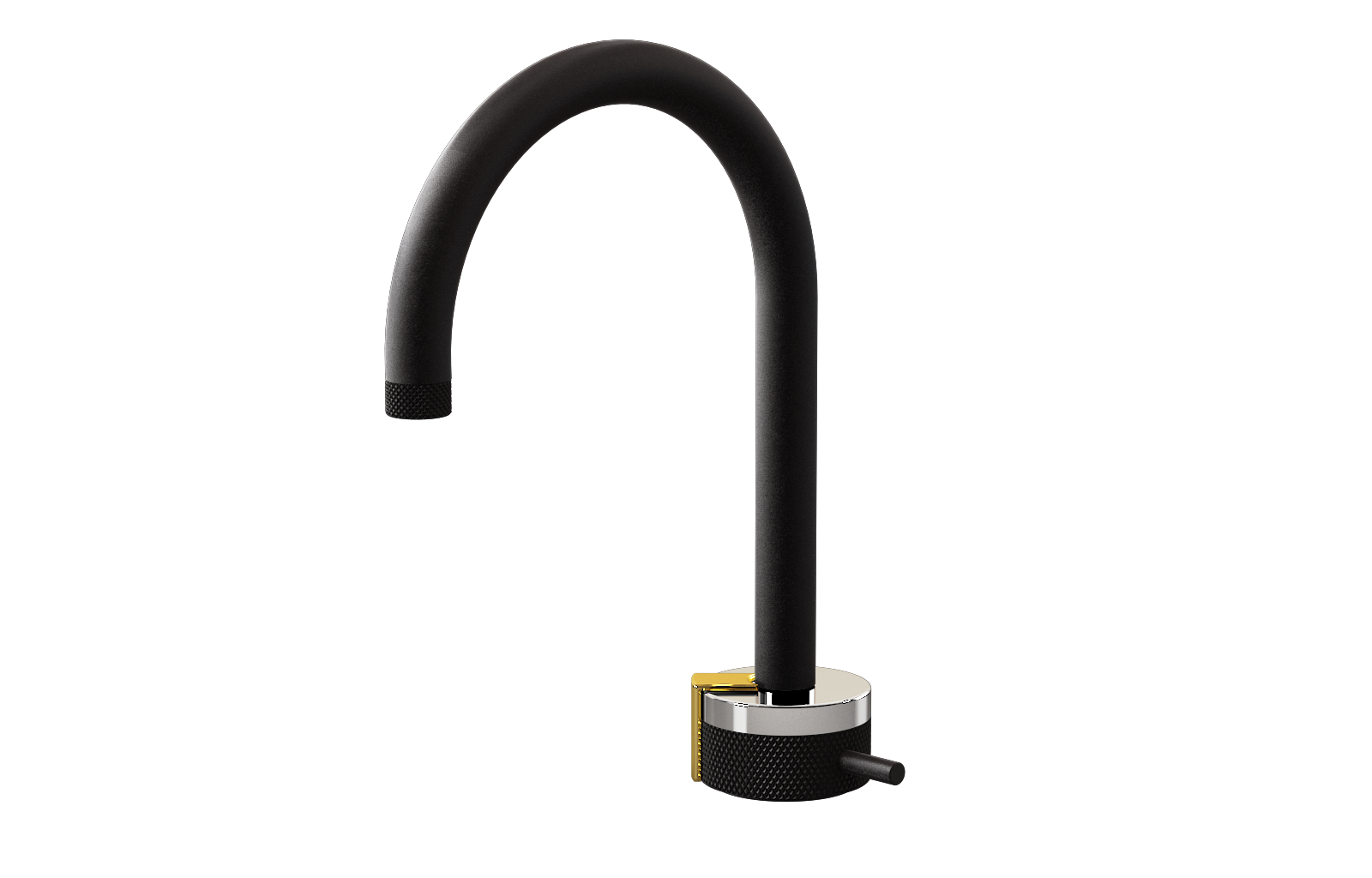 E-11502-R1PC-L2AU-BK Однорычажный прогрессивный смеситель для раковины - излив 16см GRAFF MOD+