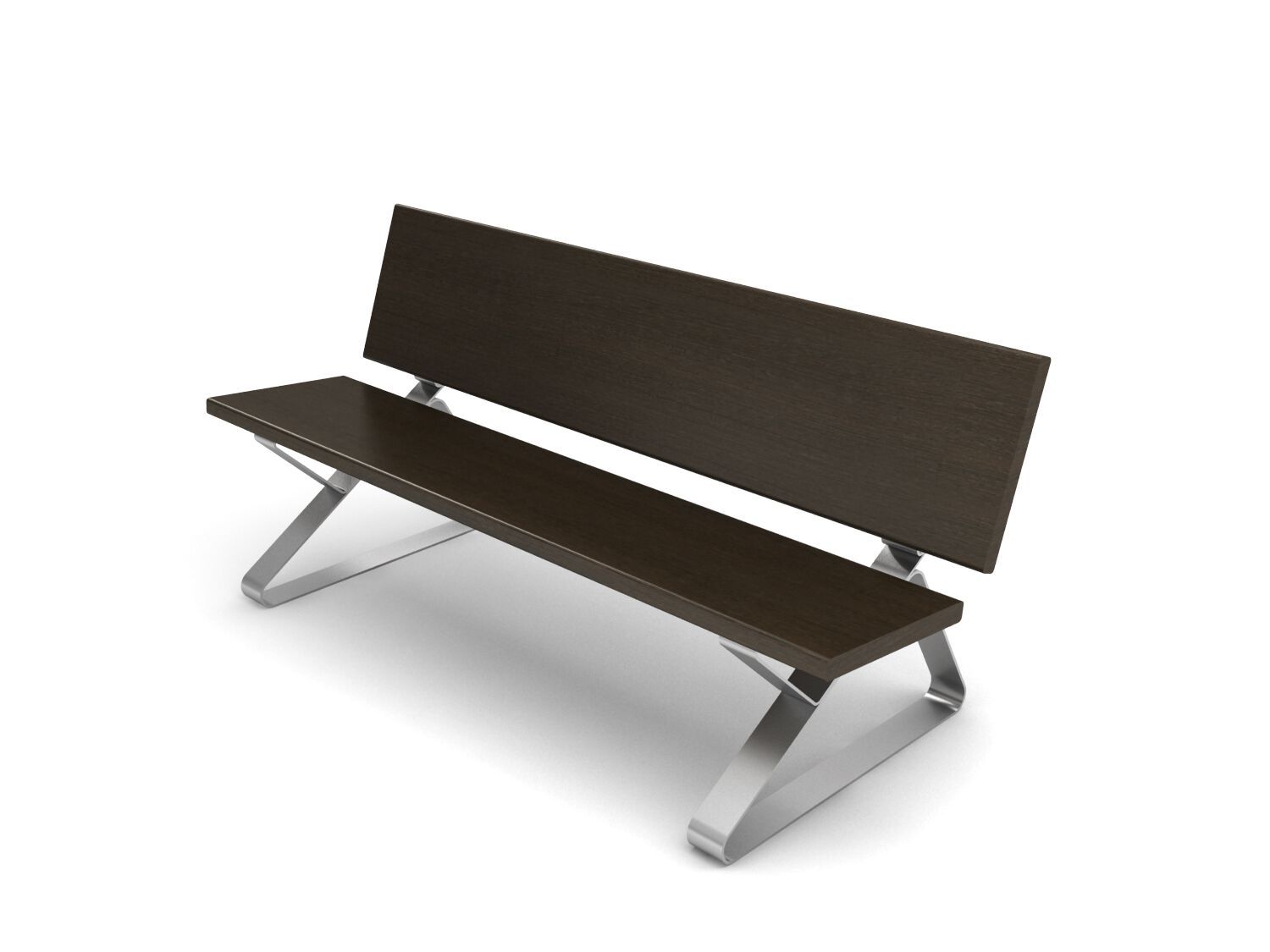 Стальная и деревянная скамья со спинкой Viscio Urban Design TRIA ARCH-00116404 - Вид №7