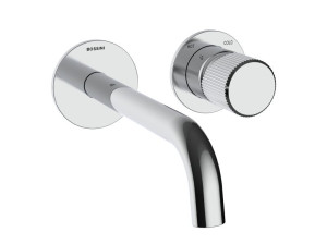 Смеситель для раковины из хромированной латуни с 2 отверстиями