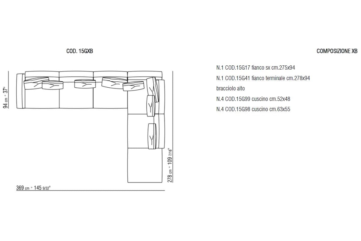 Съемный диван из ткани Flexform Soft Dream ARCH-00140149 - Вид №7