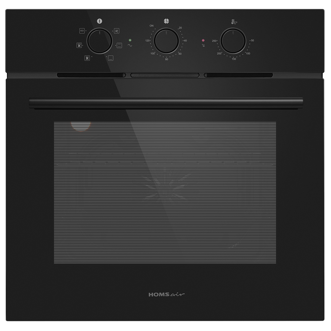 9100947 Электрический духовой шкаф HOMSair OEF606BK2 черный STDN-0140264