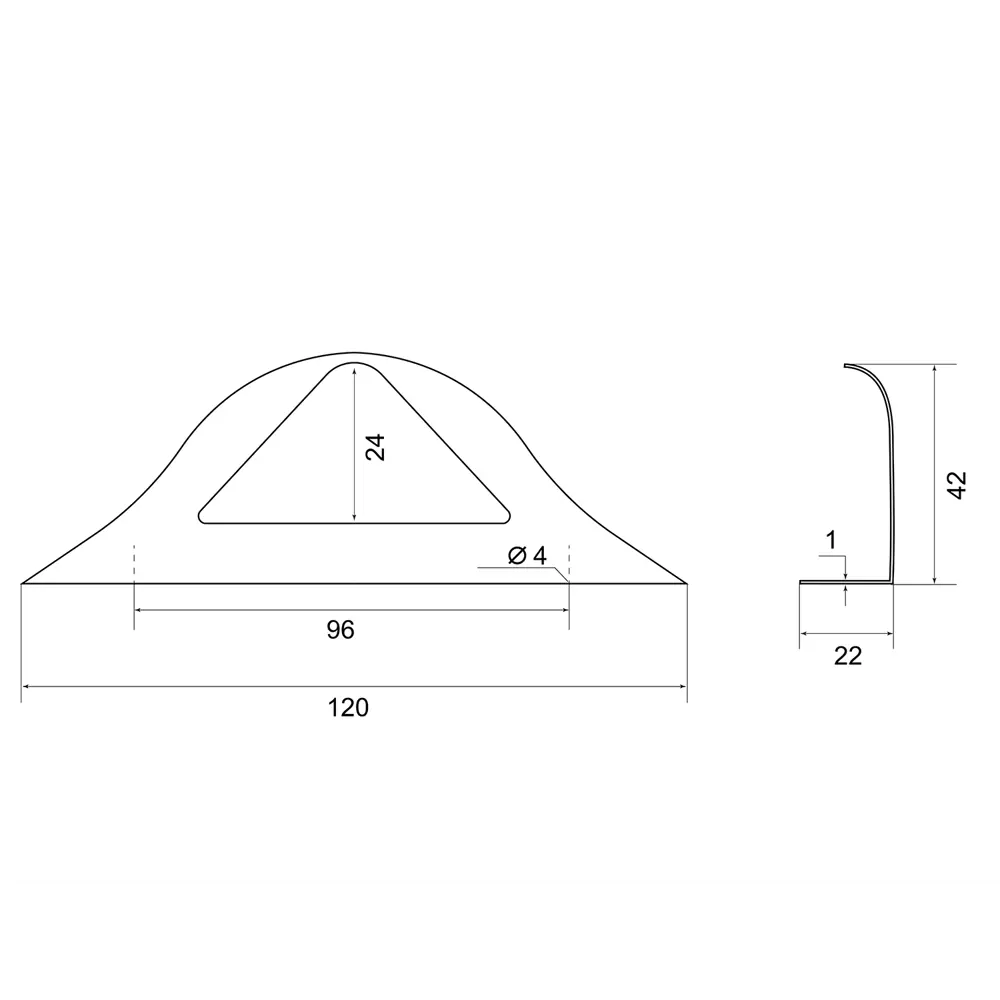 86899302 Ручка-скоба мебельная Pinza ЦАМ 96 мм цвет золото STLM-1005889 PALLADIUM  - Вид №2