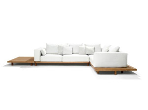 Секционный садовый диван с водоотталкивающими подушками