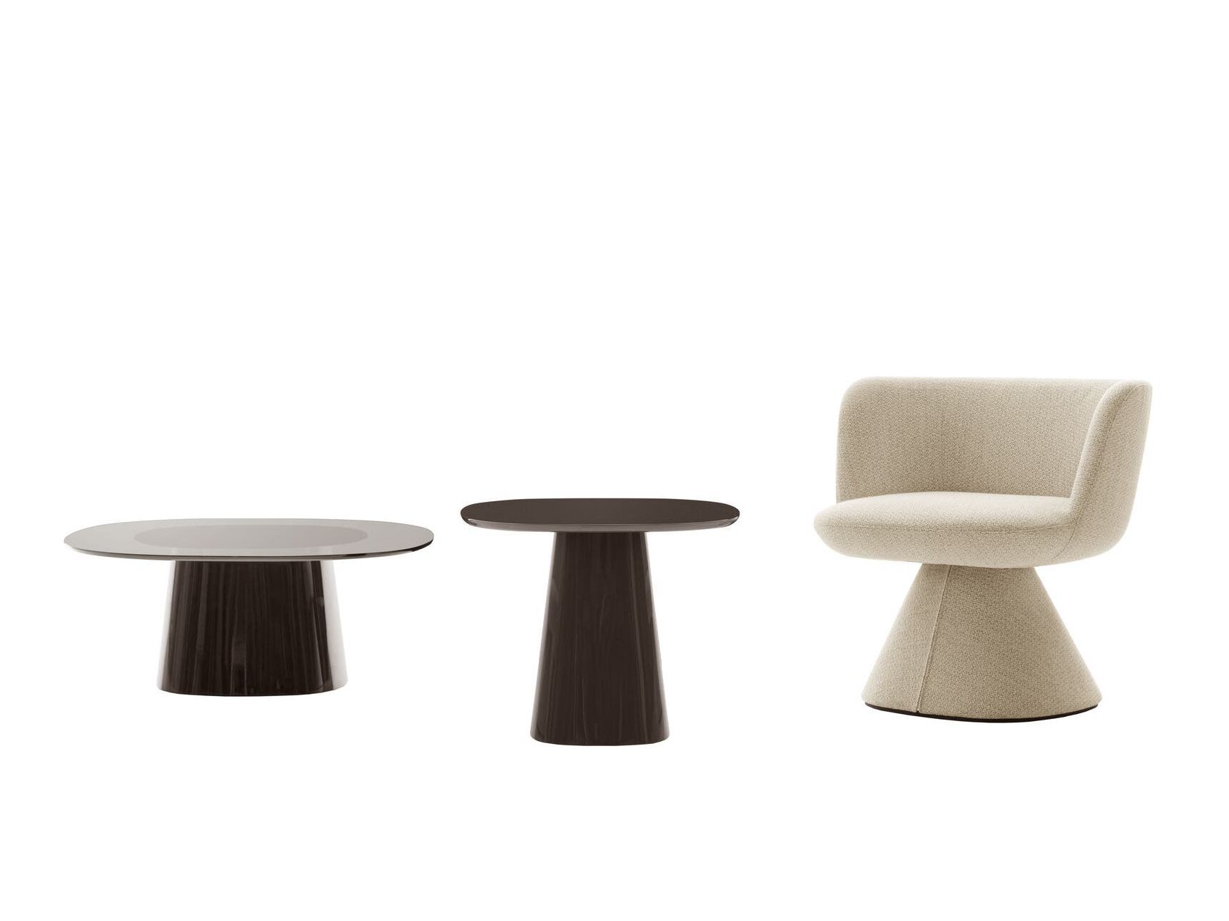 Полиуретановый низкий квадратный журнальный столик с закаленным стеклом B&B Italia Allure O' ARCH-00059835 - Вид №2