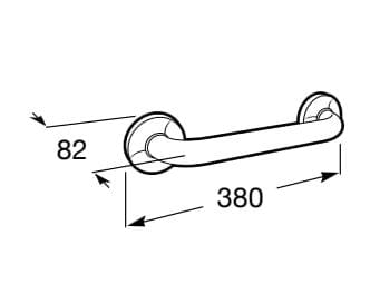 Металлическая U-образная ручка для ванны с антибактериальной обработкой Roca ACCESS ARCH-00141793 - Вид №5