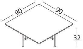 Marac Квадратный журнальный столик в мдф sun-id-1440129 - Вид №4
