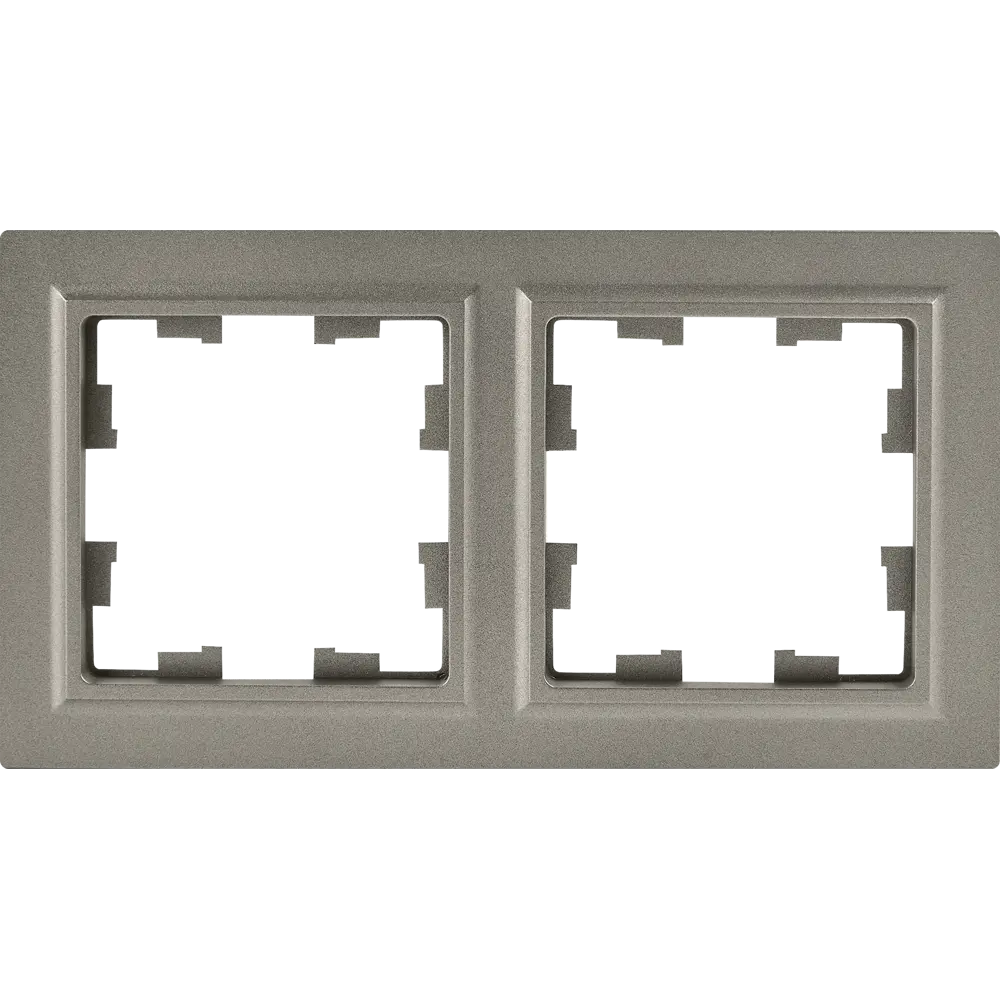 Рамка IEK Brite для розеток и выключателей в стиле металлик 87761354 STLM-1113862