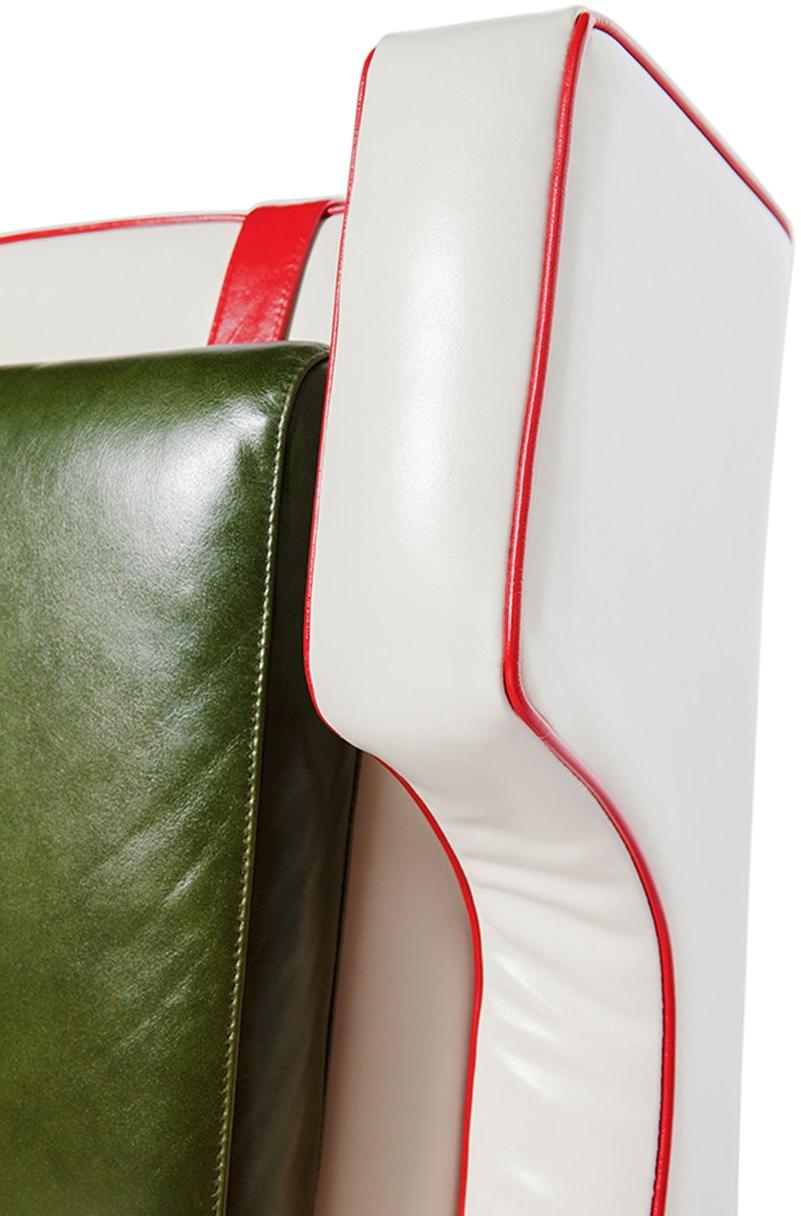 Paolo Castelli Кожаное кресло с подлокотниками sun-id-1356927 - Вид №3