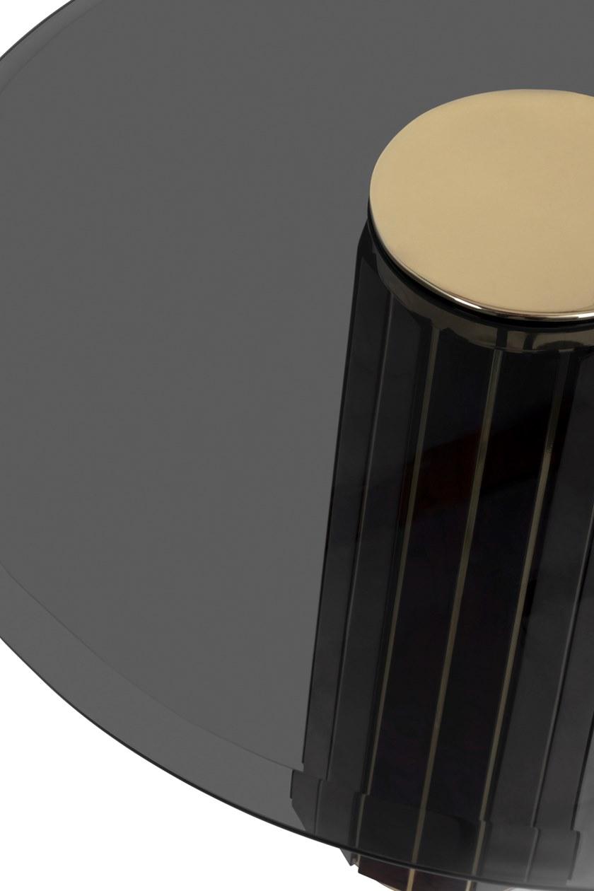 LUXXU Круглый стеклянный высокий журнальный столик Darian sun-id-1462436 - Вид №6