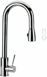 Remer Rubinetterie Смеситель для кухни из хромированной латуни с вытяжным душем Gourmet N 85