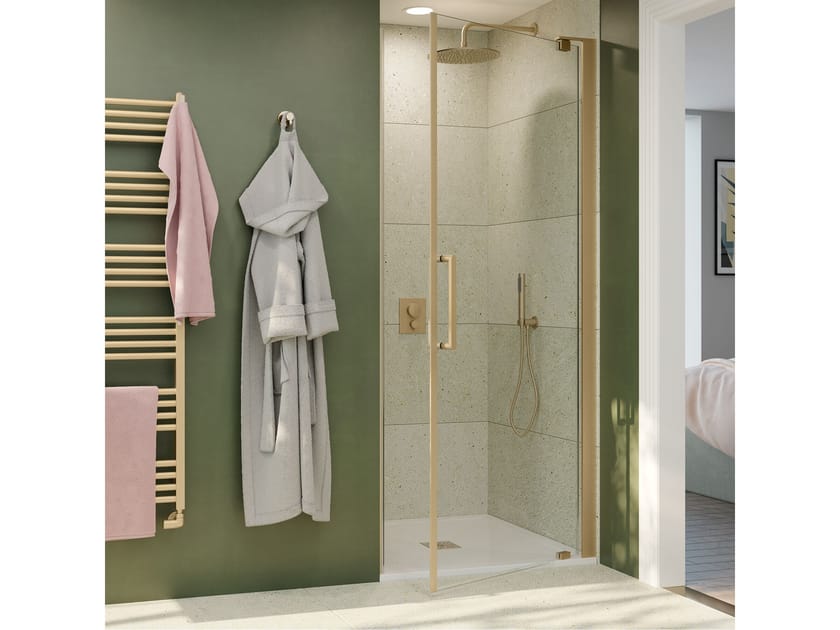 Душевая кабина из закаленного стекла с поворотной дверью CROSSWATER OPTIX 10 ARCH-00029739