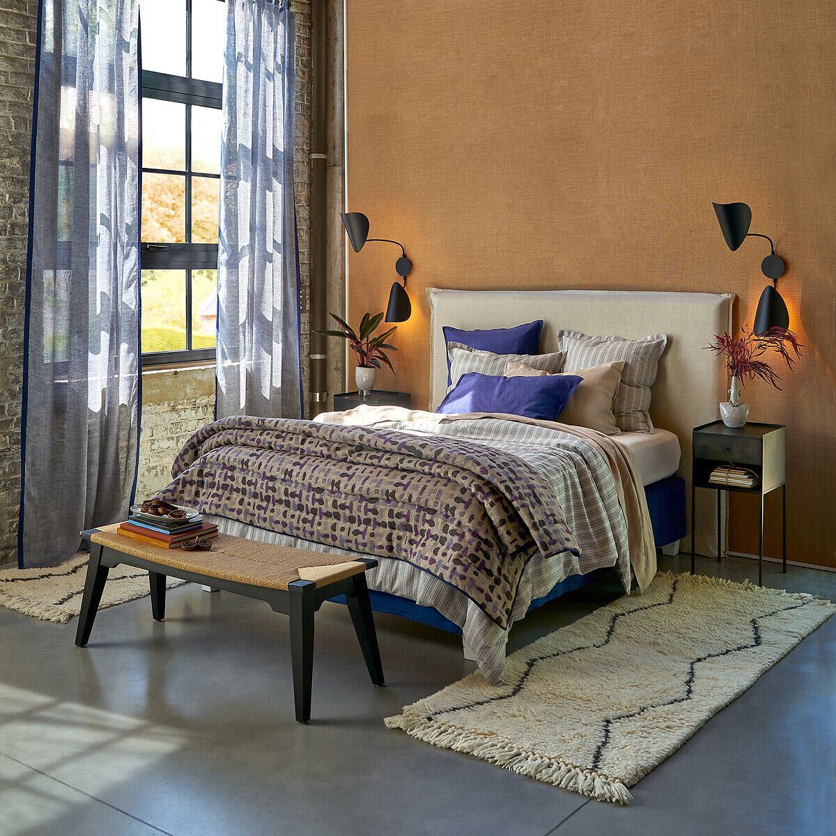 Металлическая квадратная прикроватная тумбочка с ящиками AMPM YAZDAN ARCH-00028930 - Вид №5