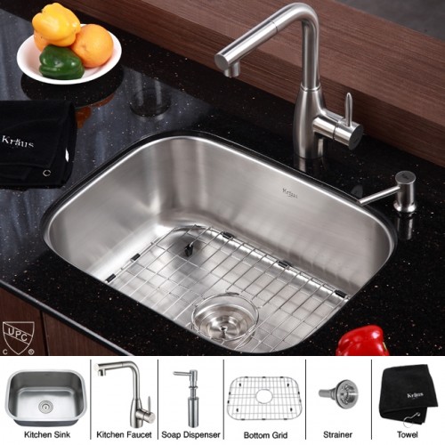 KBU12-KPF2140-SD20 Накладная раковина на столешницу  прямоугольная Krausru  - Вид №15