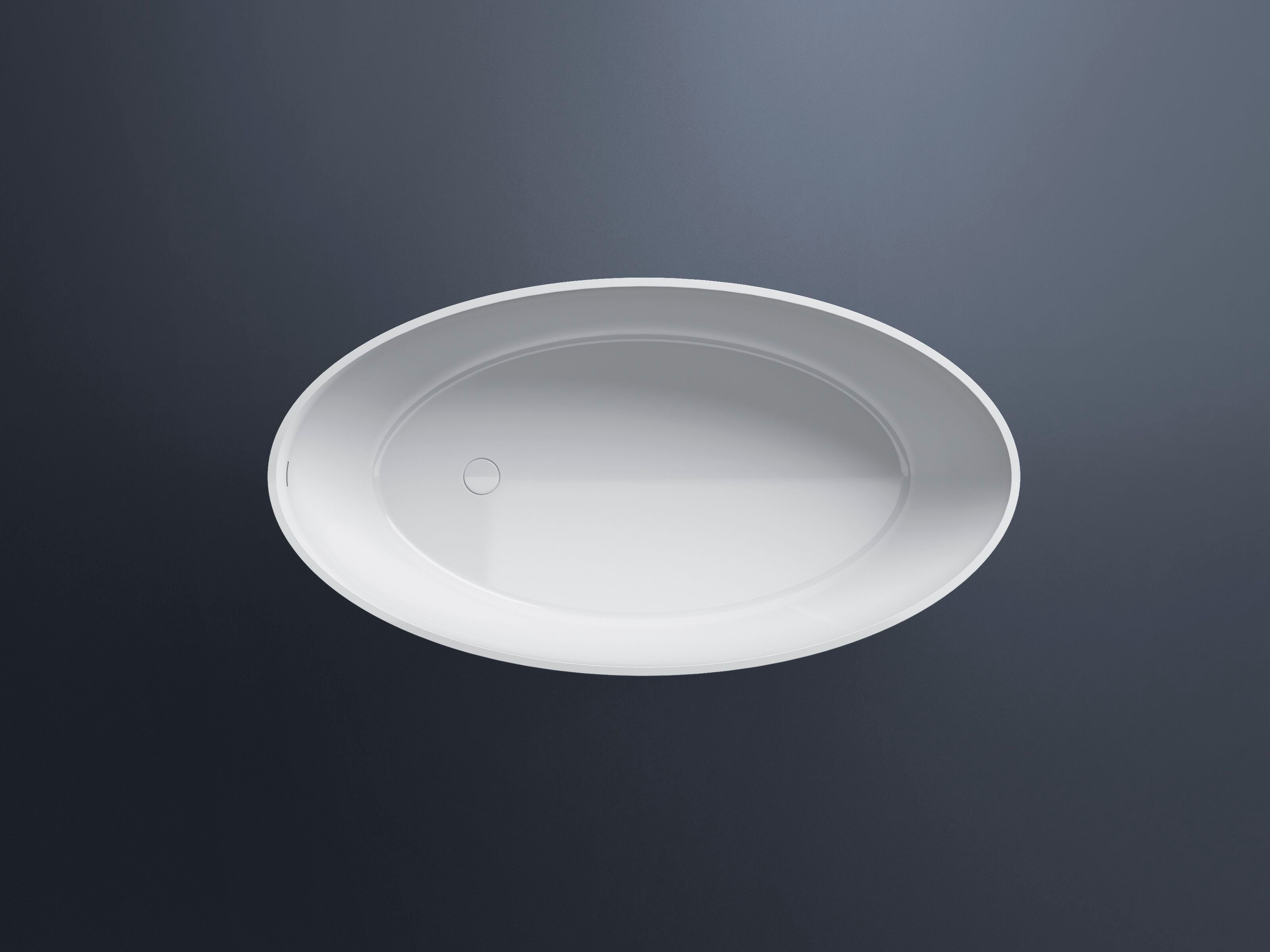 Овальная ванна в центре комнаты в твердой поверхности Gruppo Treesse мебель для ванной комнаты-отдельно стоящие ванны ARCH-00028203 - Вид №5