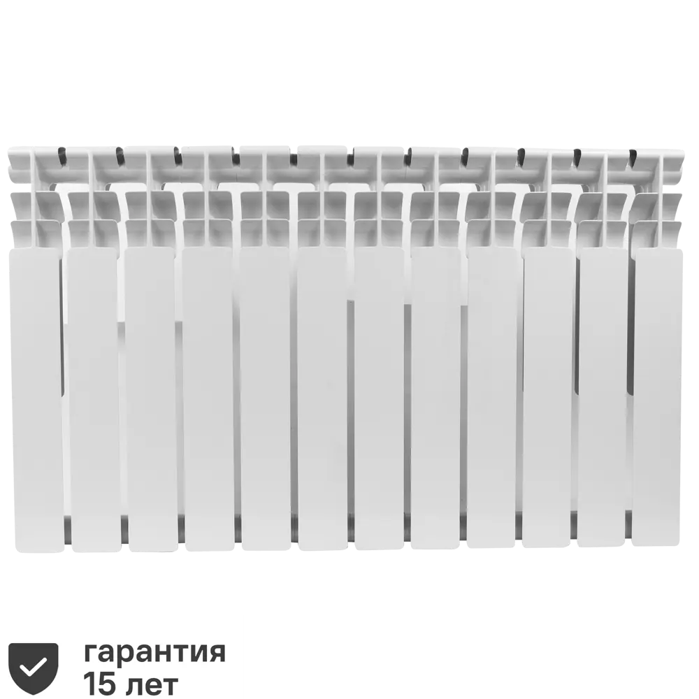 Радиатор секционный Monlan Bimetal 500/80 12 секций боковое подключение биметалл белый STLM-2036885