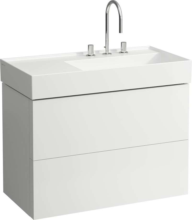 H8103397161111 Раковина с полочкой слева, со специальным скрытым сливом LAUFEN PRO - Вид №2