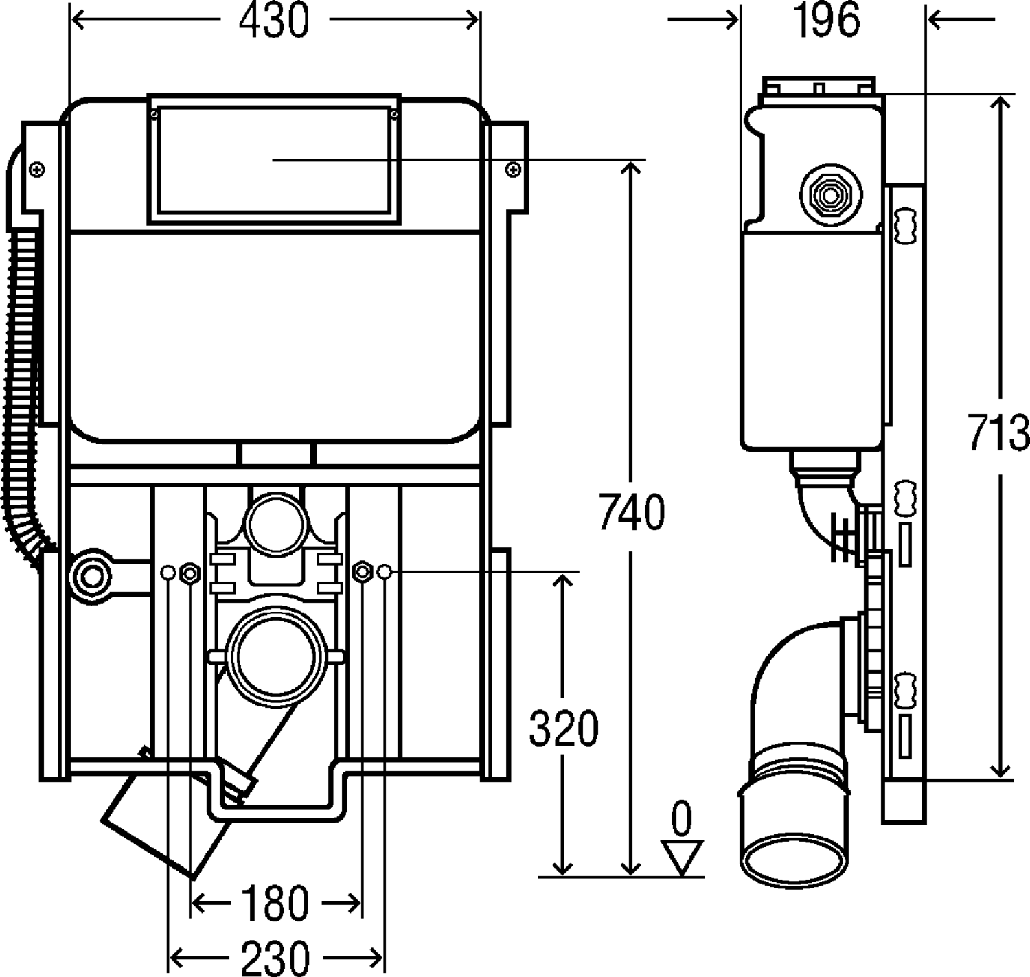 Системная техника  Steptec  Элементы для унитазов, модули для унитазов  Сверху VIEGA 718 978 1) Модель 8430.18 Santreyd  - Вид №2