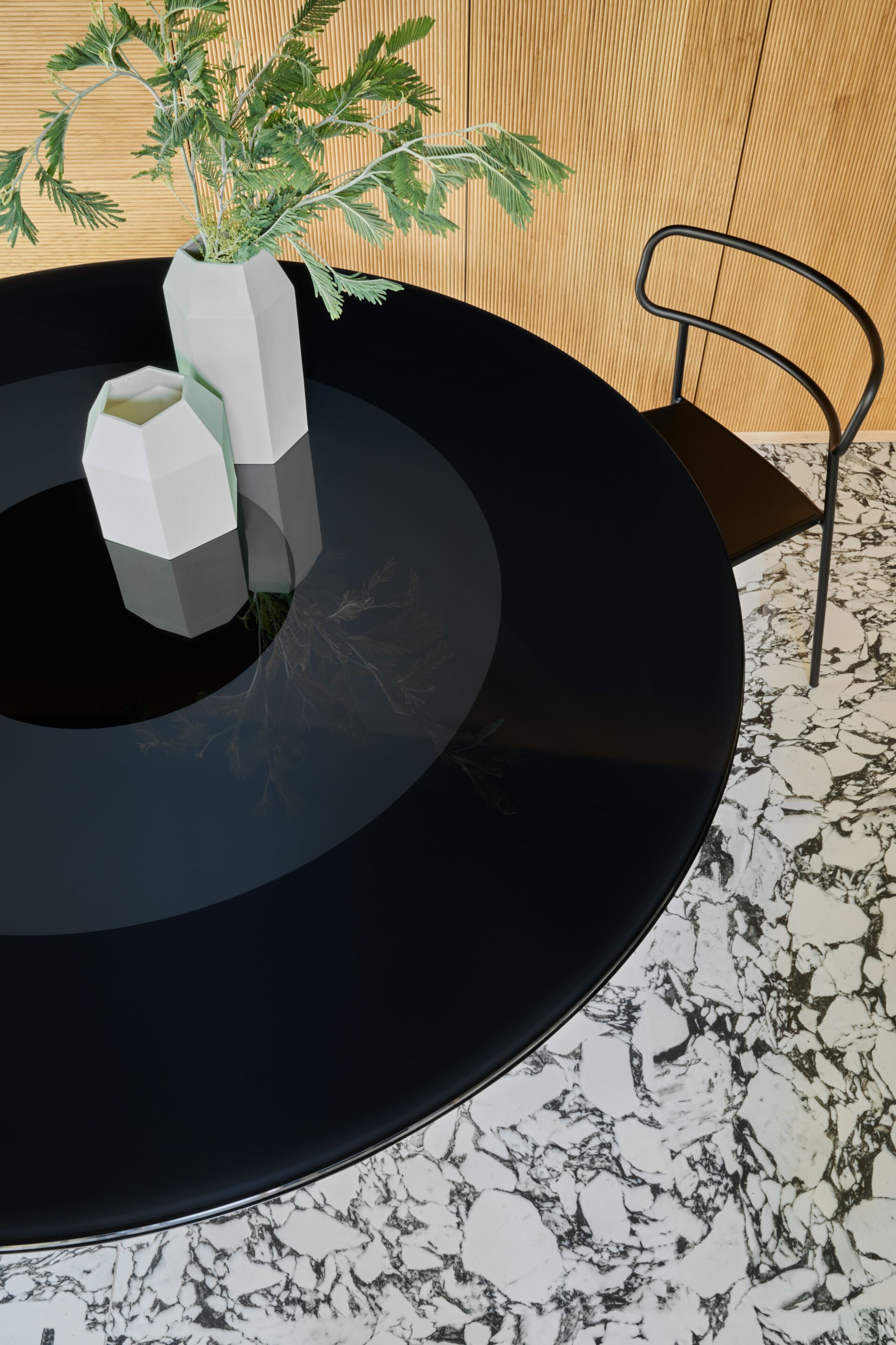 Круглый обеденный стол с хрустальной столешницей BALERI ITALIA ROUNDEL ARCH-00120428 - Вид №13