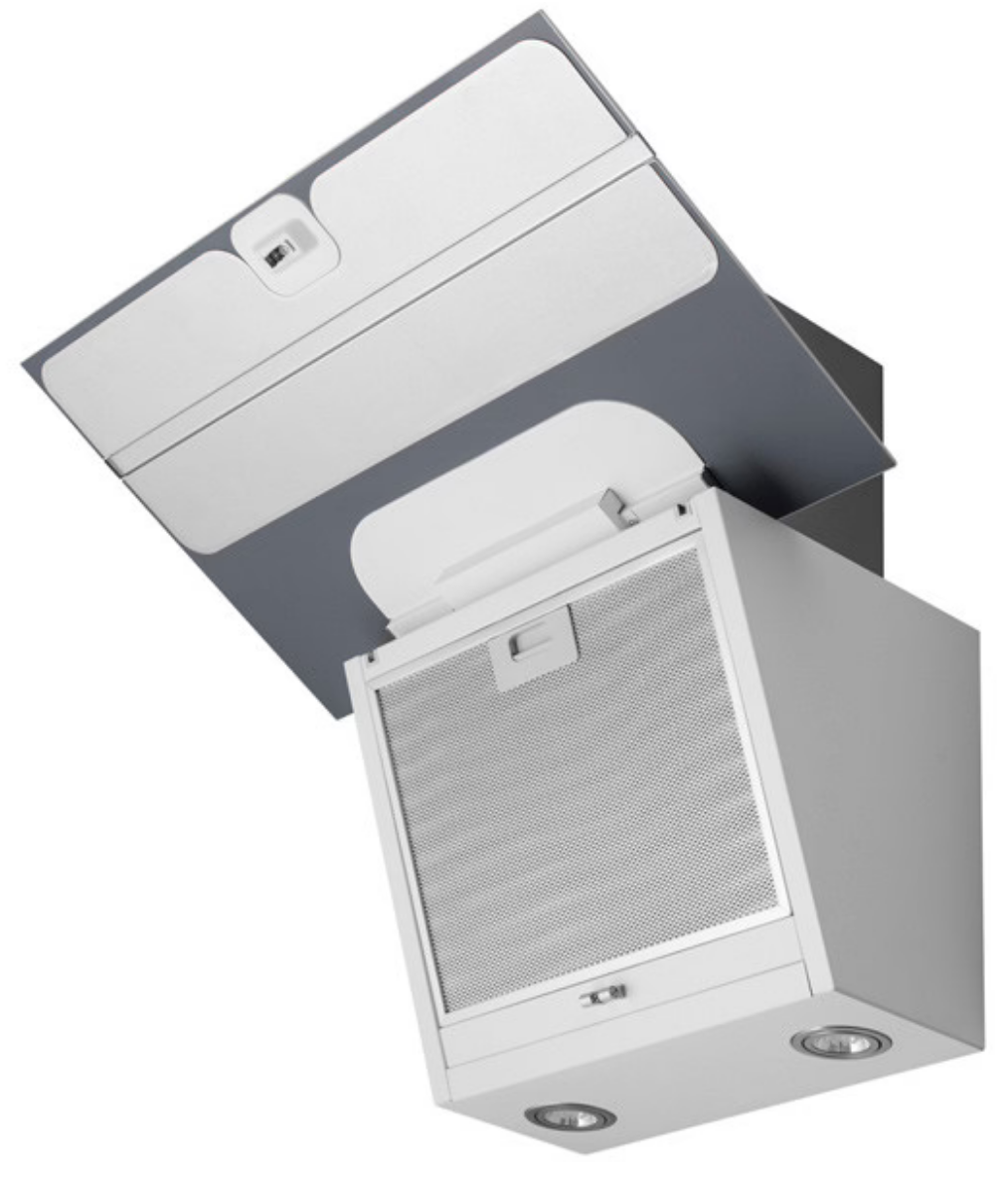 9064802 Вытяжка наклонная Jetair CLIFF 60/A/WH белый/серебристый STDN-0149113 - Вид №2
