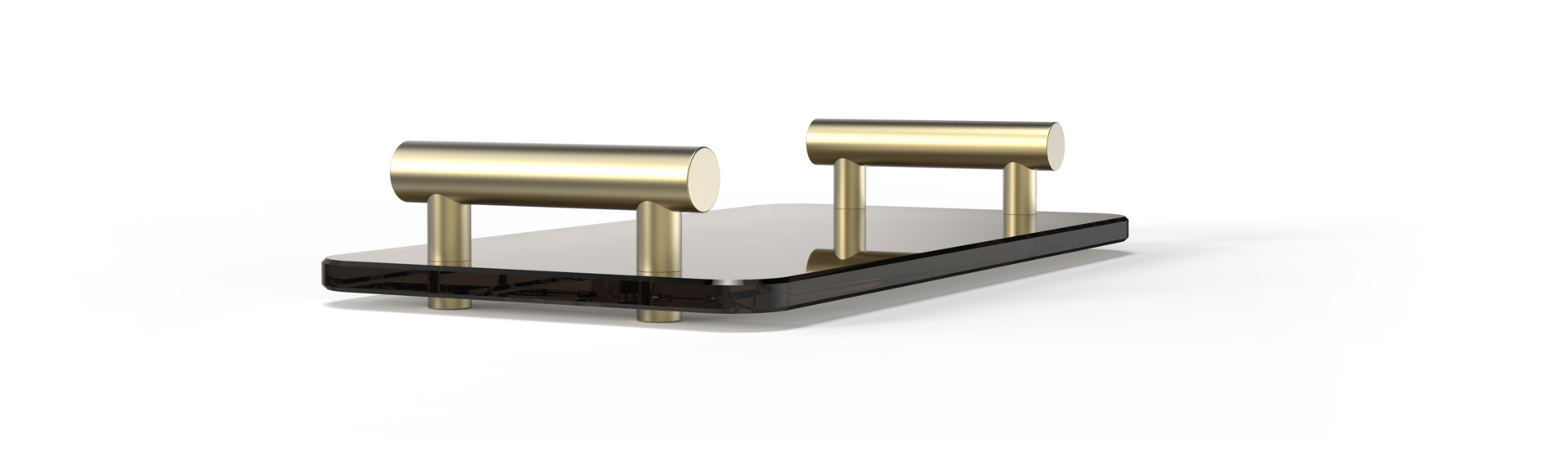 Лоток BAR TAB DECOR WALTHER Темная бронза / парезоловое стекло тёмно-коричневый цвет 857019 - Вид №4