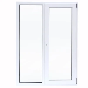 Окно пластиковое ПВХ Deceuninck двустворчатое 1270х1000 мм (ВхШ) двухкамерный стеклопакет белый/белый