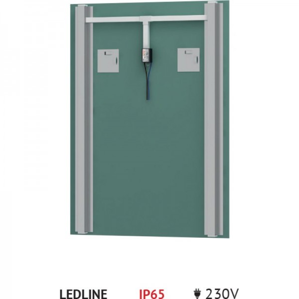 Зеркало с 2-мя встроенными LED-светильниками 10,5 W (100х75 cm) EVOFORM LEDLINE BY 2119 sun-id-561484 - Вид №1