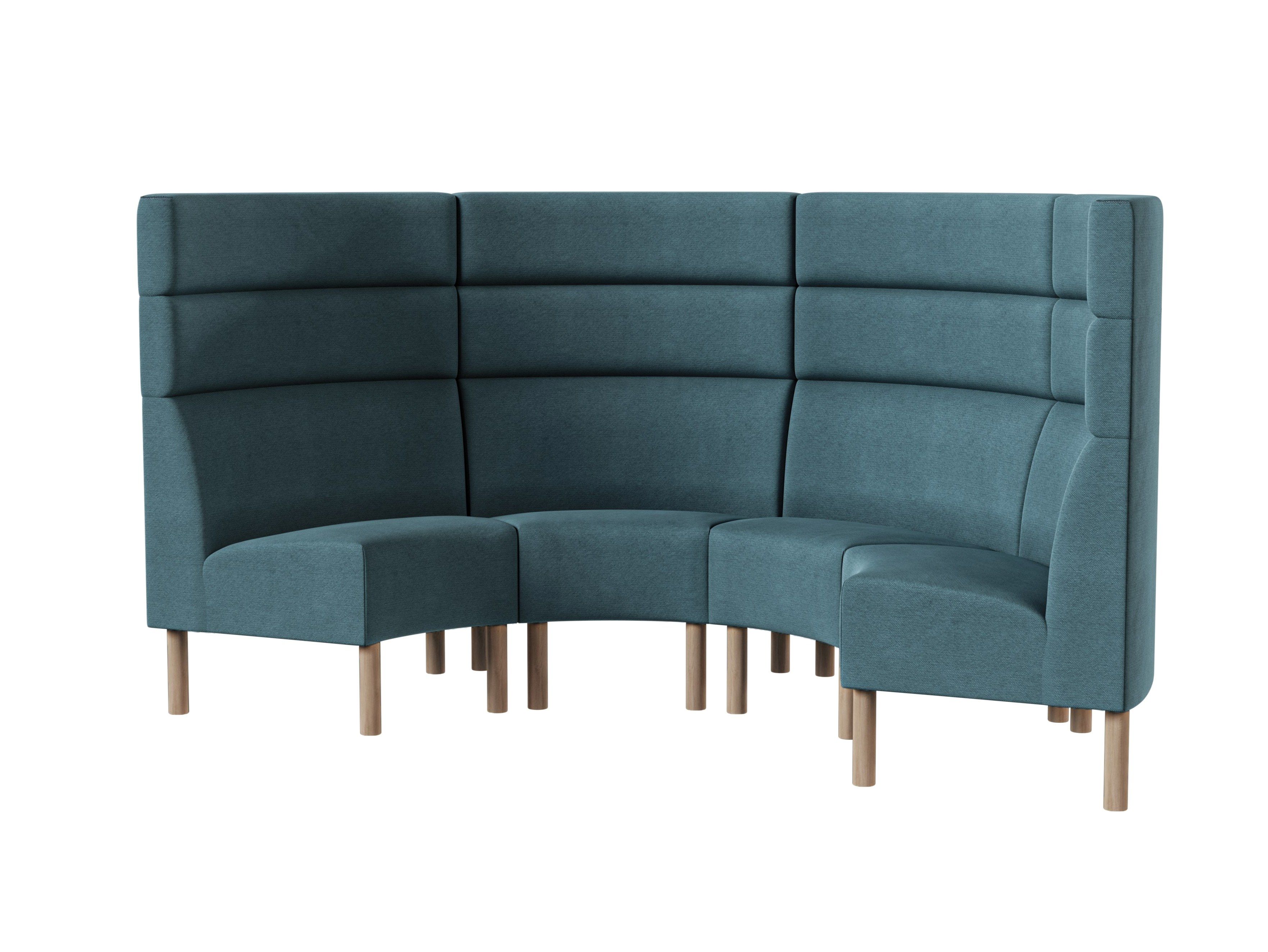 Изогнутый тканевый диван с высокой спинкой Intuit by Softrend Meeter ARCH-00151203