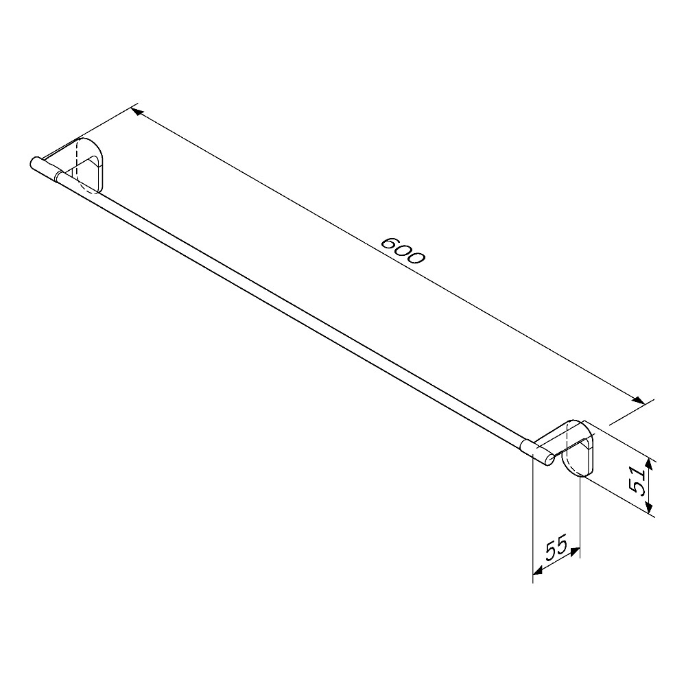 A84346422 Вешалка для полотенец 60 см AM.PM X-Joy  - Вид №8