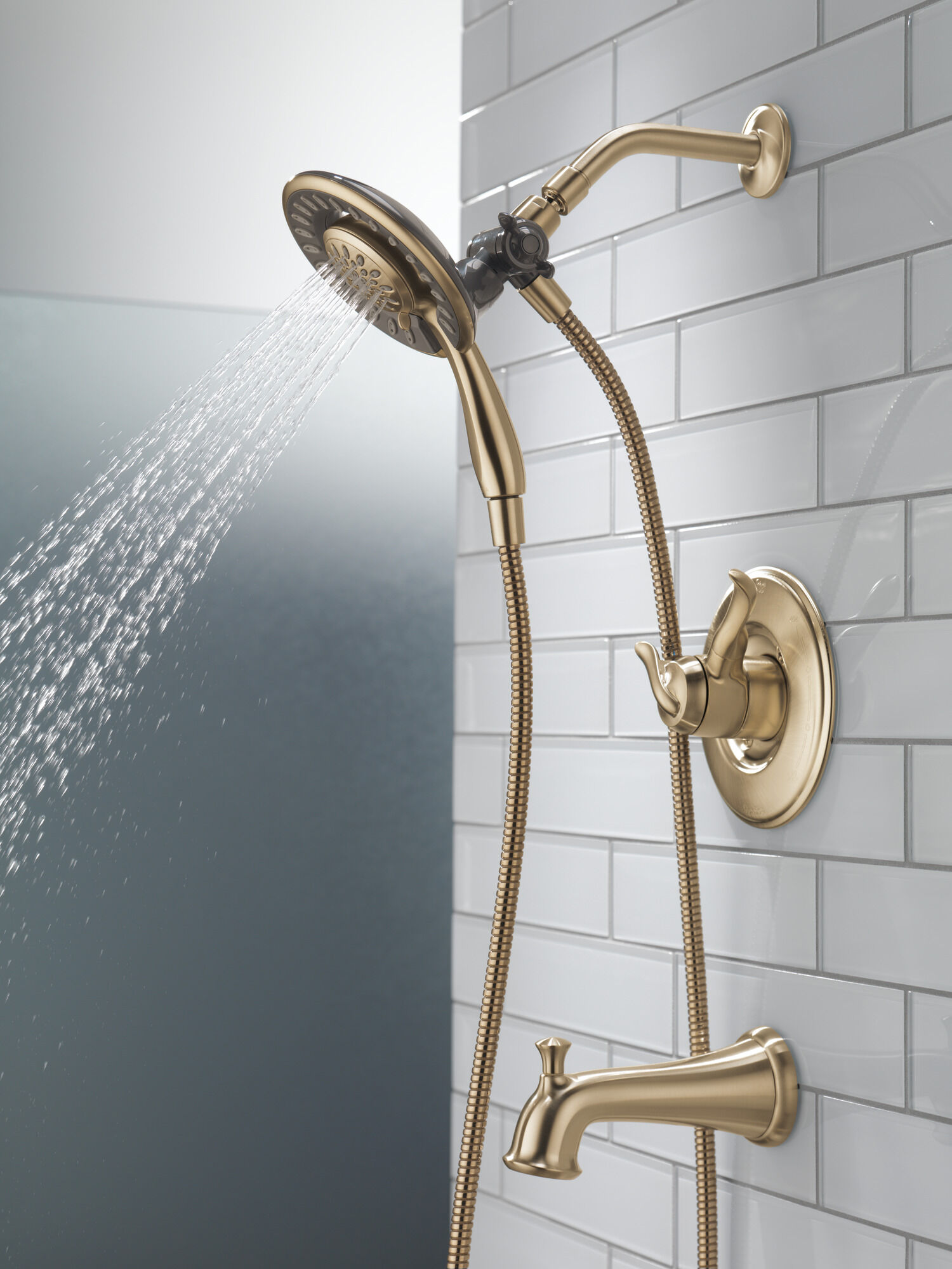 T17494-CZ-I Панель Monitor® 17 Series для ванны и душа с In2ition® Delta Faucet Linden Шампанское бронза  - Вид №13