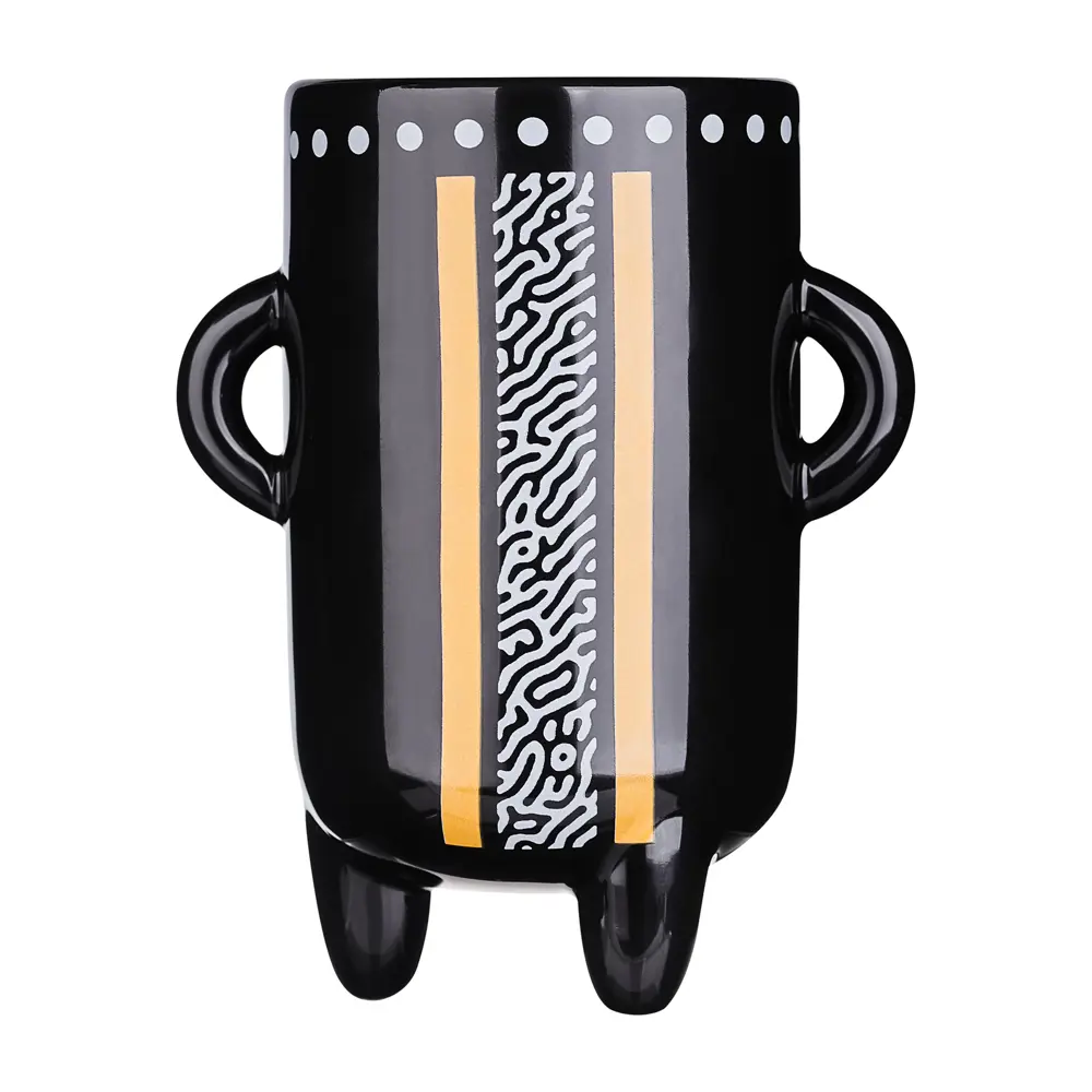 Стакан для зубных щеток Moroshka Bantu керамика цвет черный STLM-2155078 - Вид №3