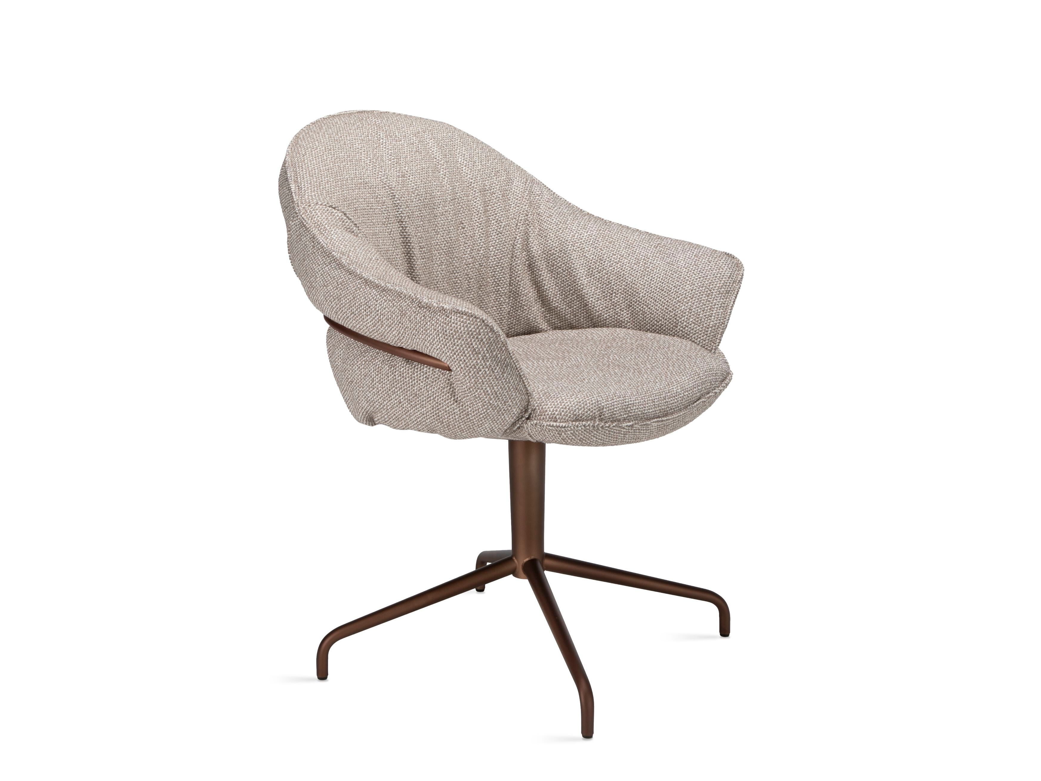 Тканевый поворотный стул с подлокотниками Freifrau Marie ARCH-00006827