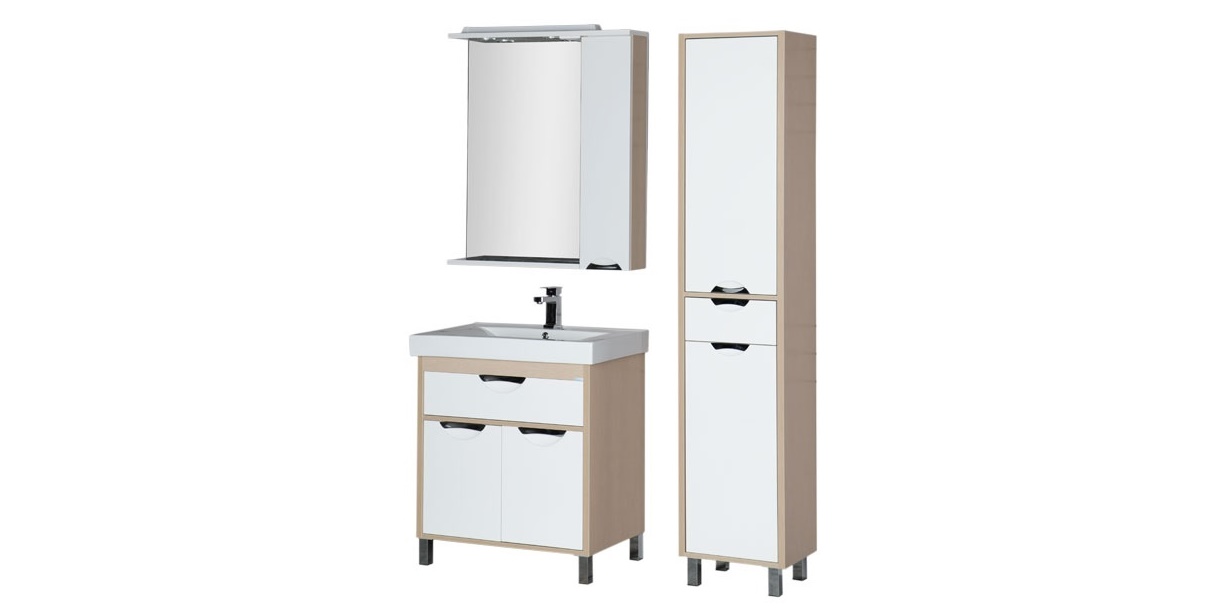 Комплект мебели Aquanet Гретта 75 светлый дуб 00172218 - Вид №1