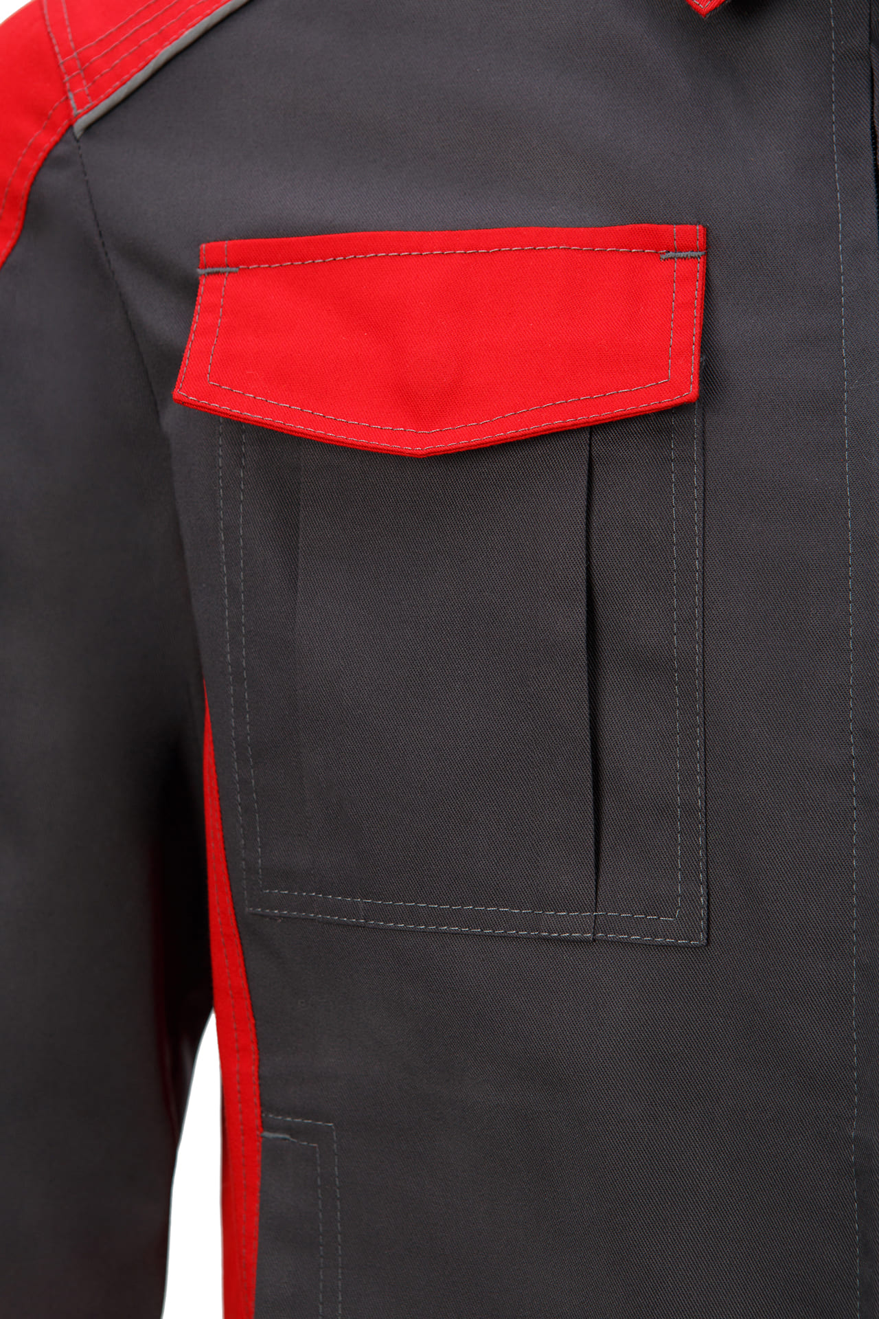5044435 Костюм NEW графит красный STATUS  Летняя спецодежда  размер 56-58/182-188  - Вид №7