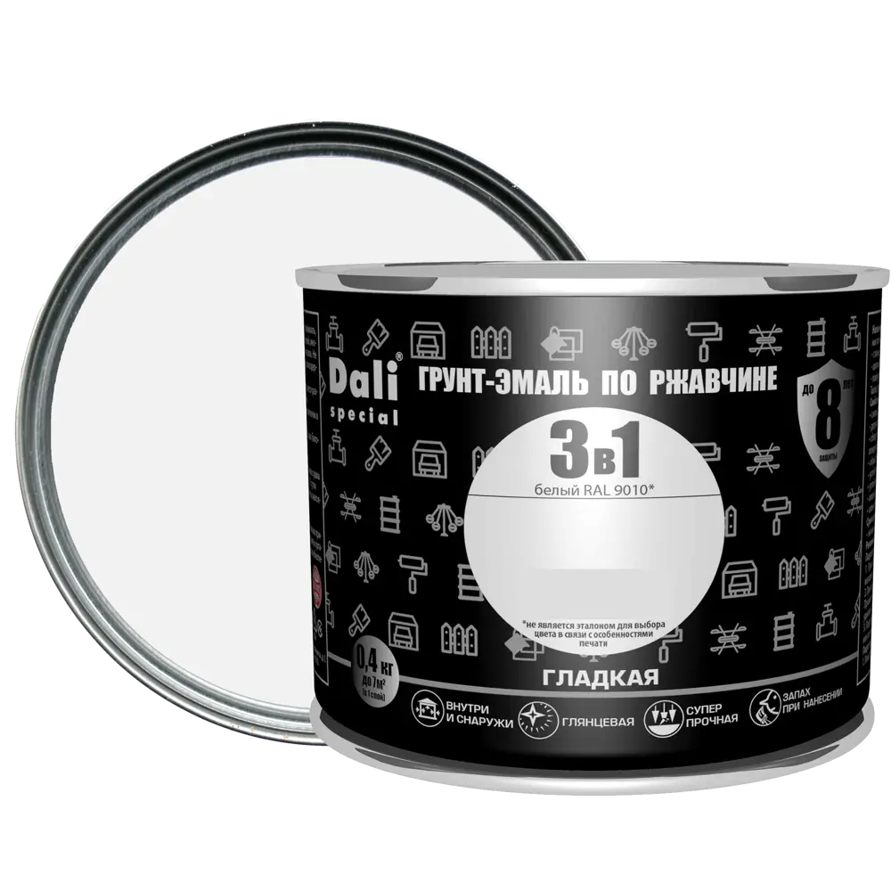 Грунт-эмаль Dali 3 в 1 - защита металла от коррозии 83372401 STLM-0040591