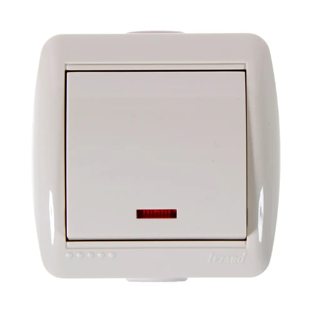 Выключатель Lezard Nata с подсветкой цвет кремовый STLM-2085750