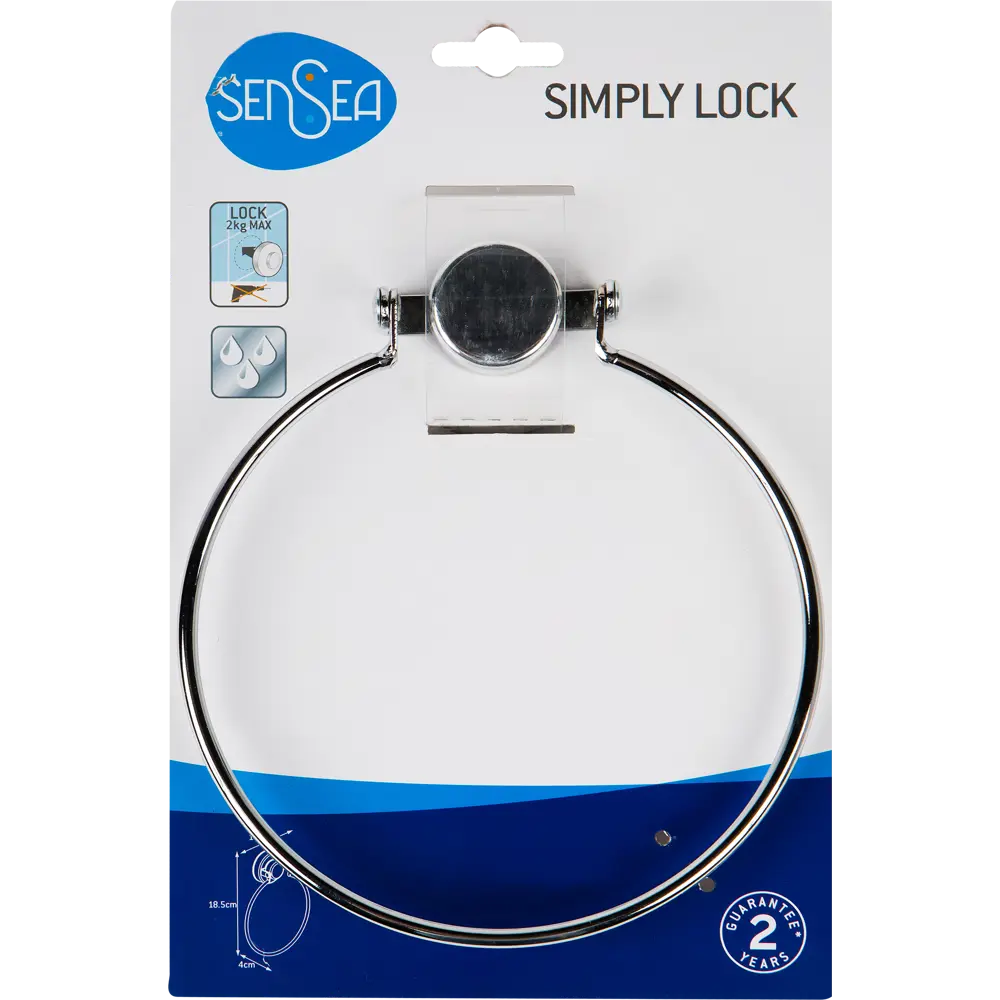 Полотенцедержатель подвесной с присоской Sensea «Simply Lock», цвет хром 15308497 STLM-2047224 - Вид №4