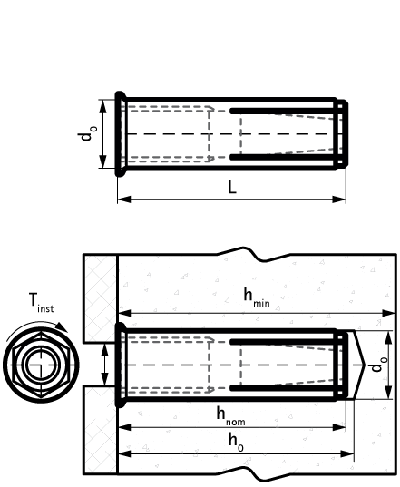 6103208 WDI1R Забивной анкер короткий укороченный забивной анкер с кромкой walraven  - Вид №1