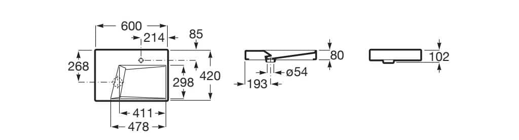 Прямоугольная фарфоровая столешница Roca Horizon ARCH-00123273 - Вид №5
