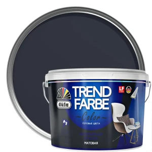 Краска для стен и потолков Trend Farbe цвет Полное затмение 1 л 81970806 STLM-2140520