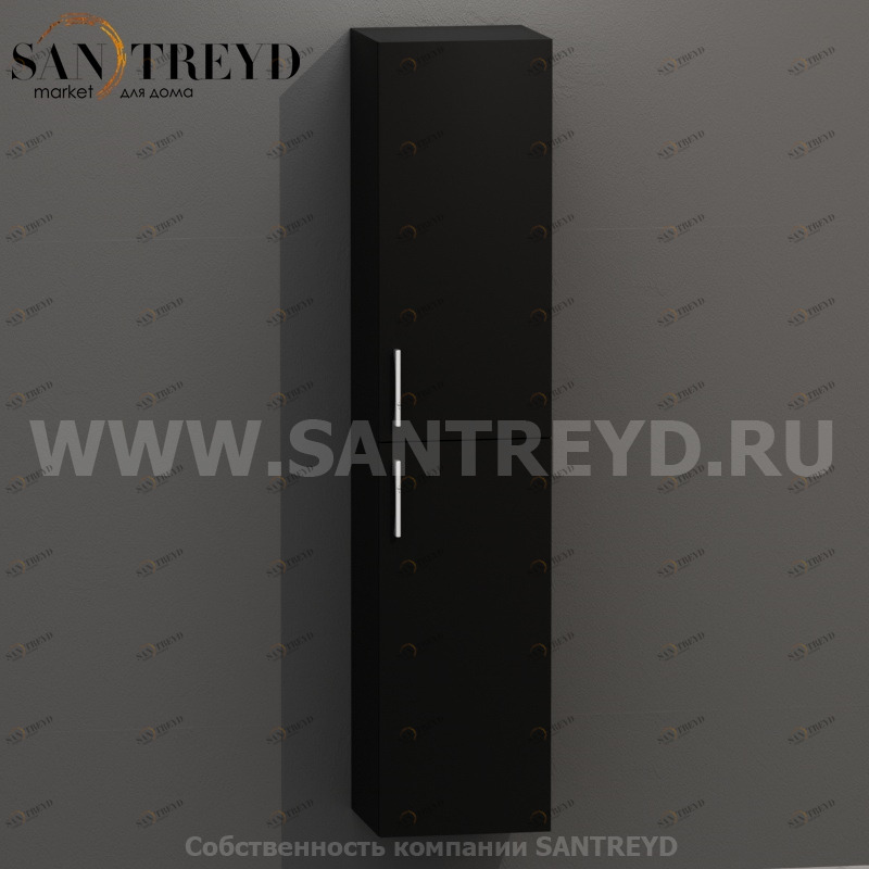 MDC101 Высокий шкаф с двумя створками 160 см черный Globo 4ALL Италия Ceramica Globo