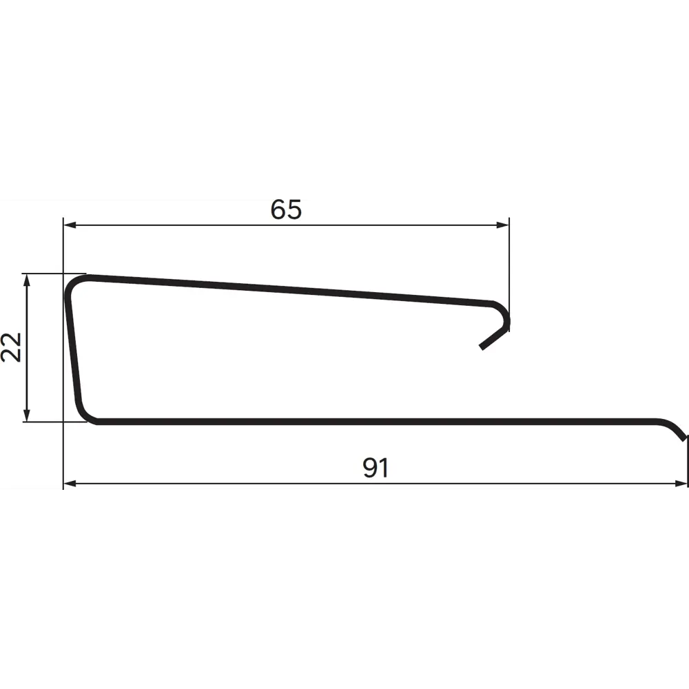 83630835 J-профиль широкий Artens 3000 мм цвет коричневый STLM-1018676  - Вид №1