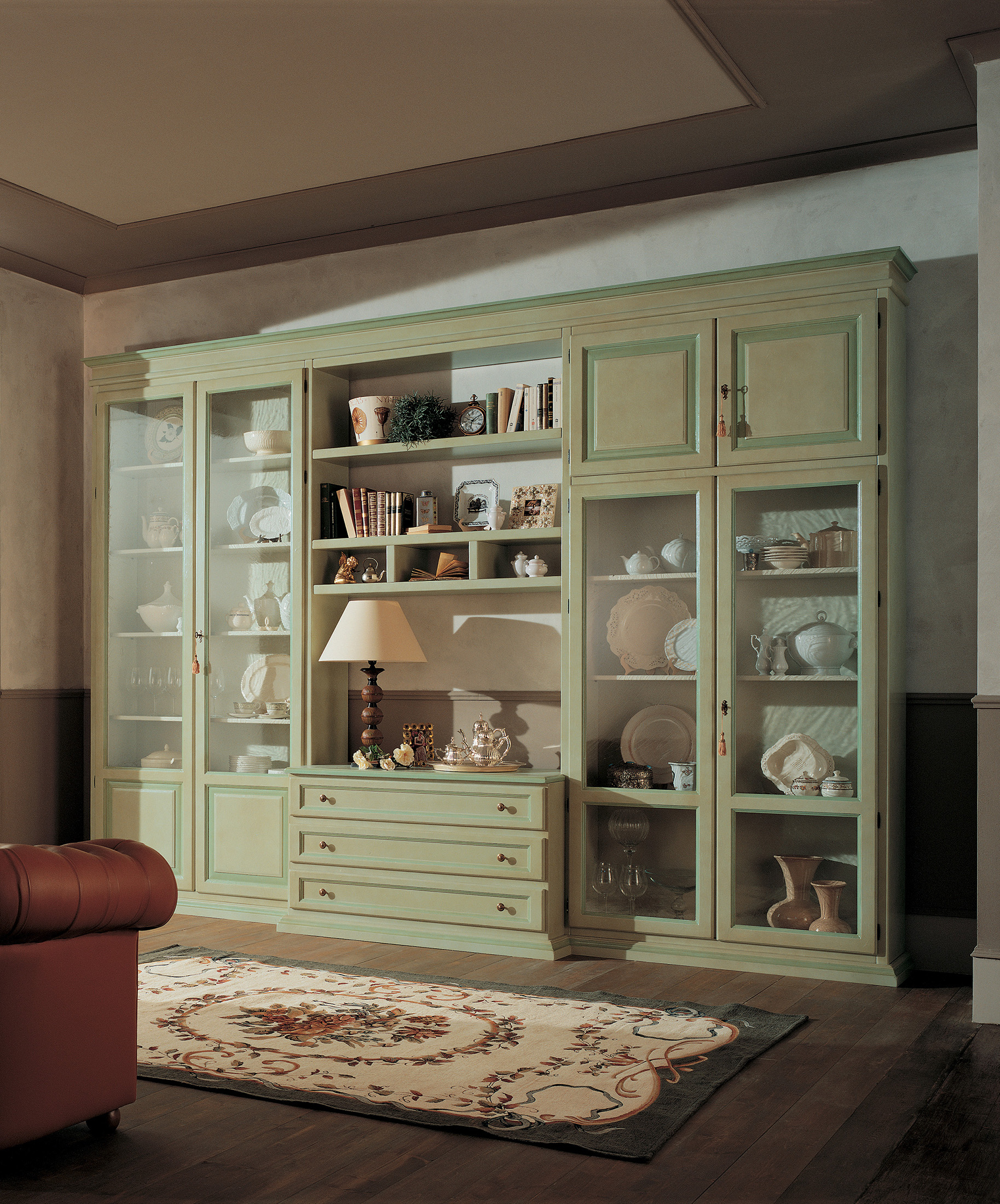 2305 Tifernoit Модульная стена в тонкую полоску Soggiorno  - Вид №1